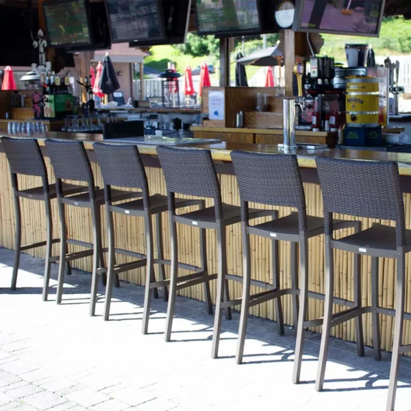 banco bar java wicker - Imagen 2
