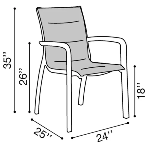 silla con brazos sunset comfort - Imagen 3