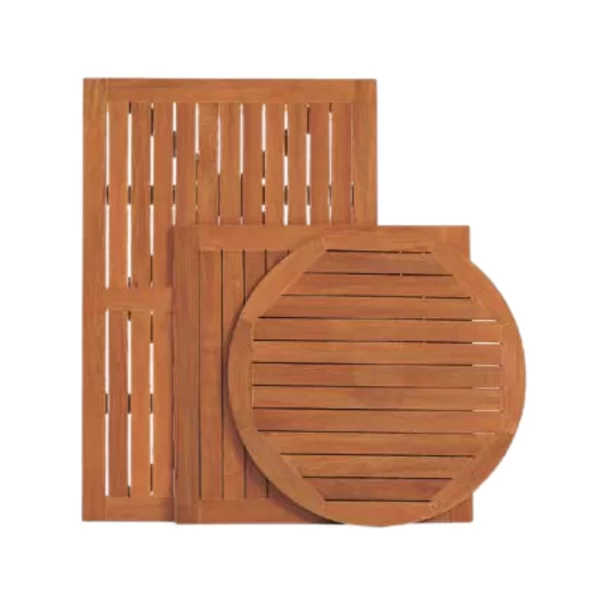 cubierta para mesa de teka redonda, cuadrada, rectangular